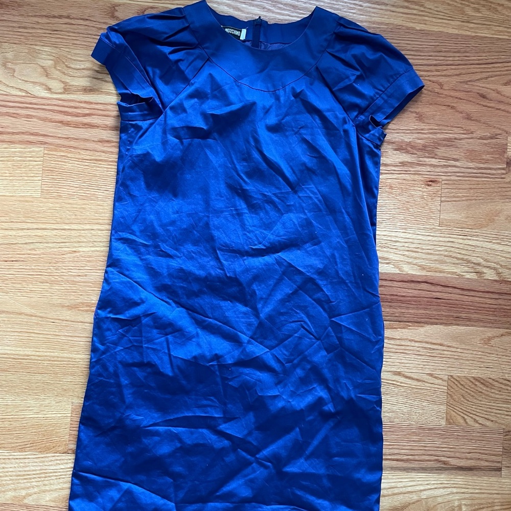 Moschino Bright Purple-Blue Cocktail Dress